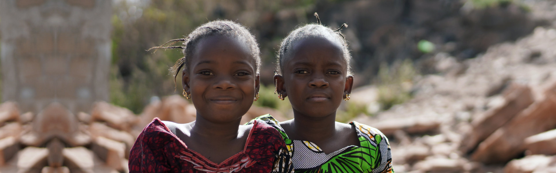 two kids smiling